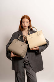 Borsa a mano Eirene beige taupe