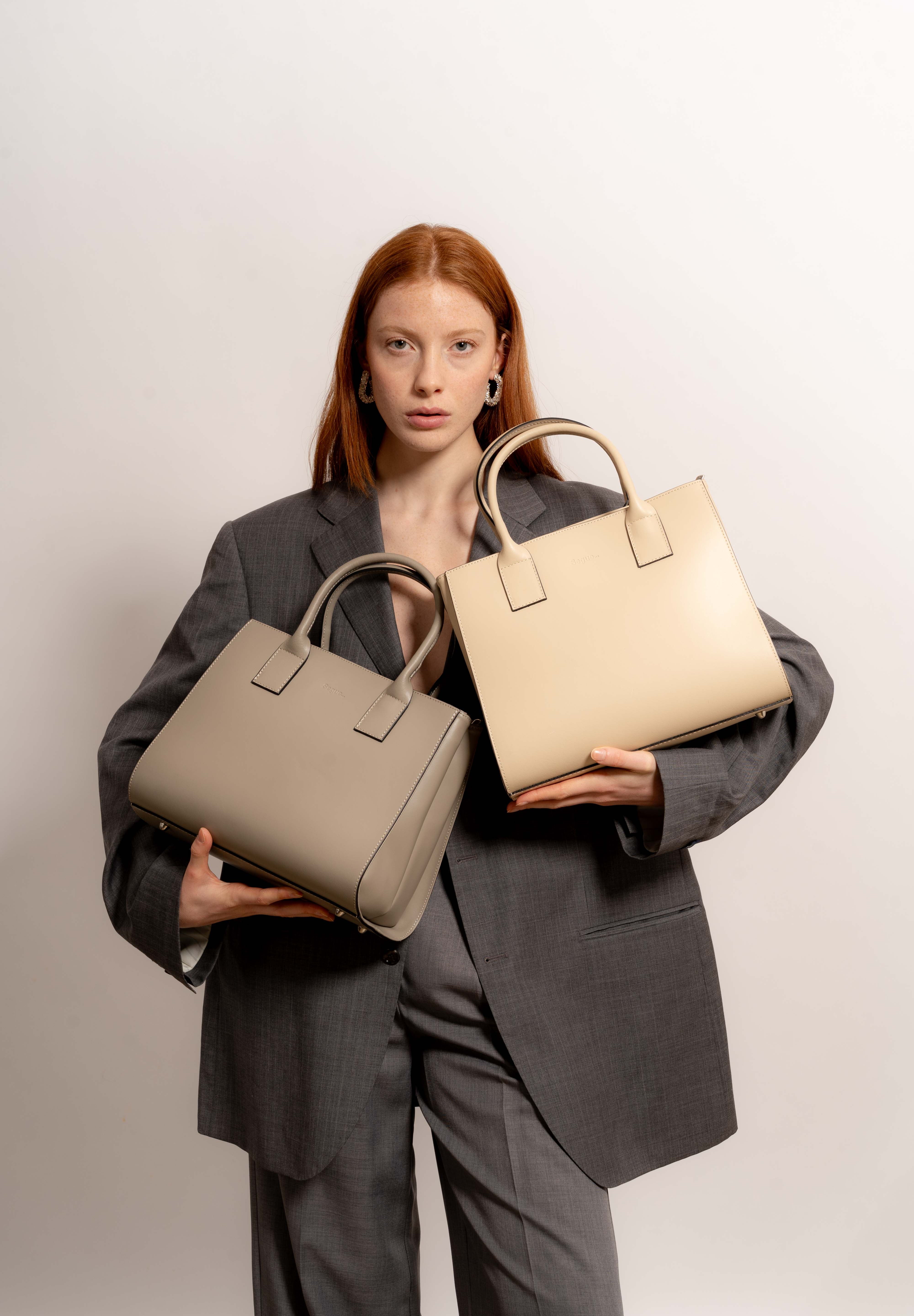 Borsa a mano Eirene beige taupe