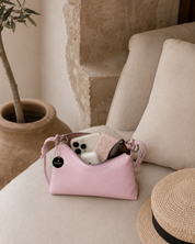 Borsa A Mano in Pelle - Labelle - Rosa