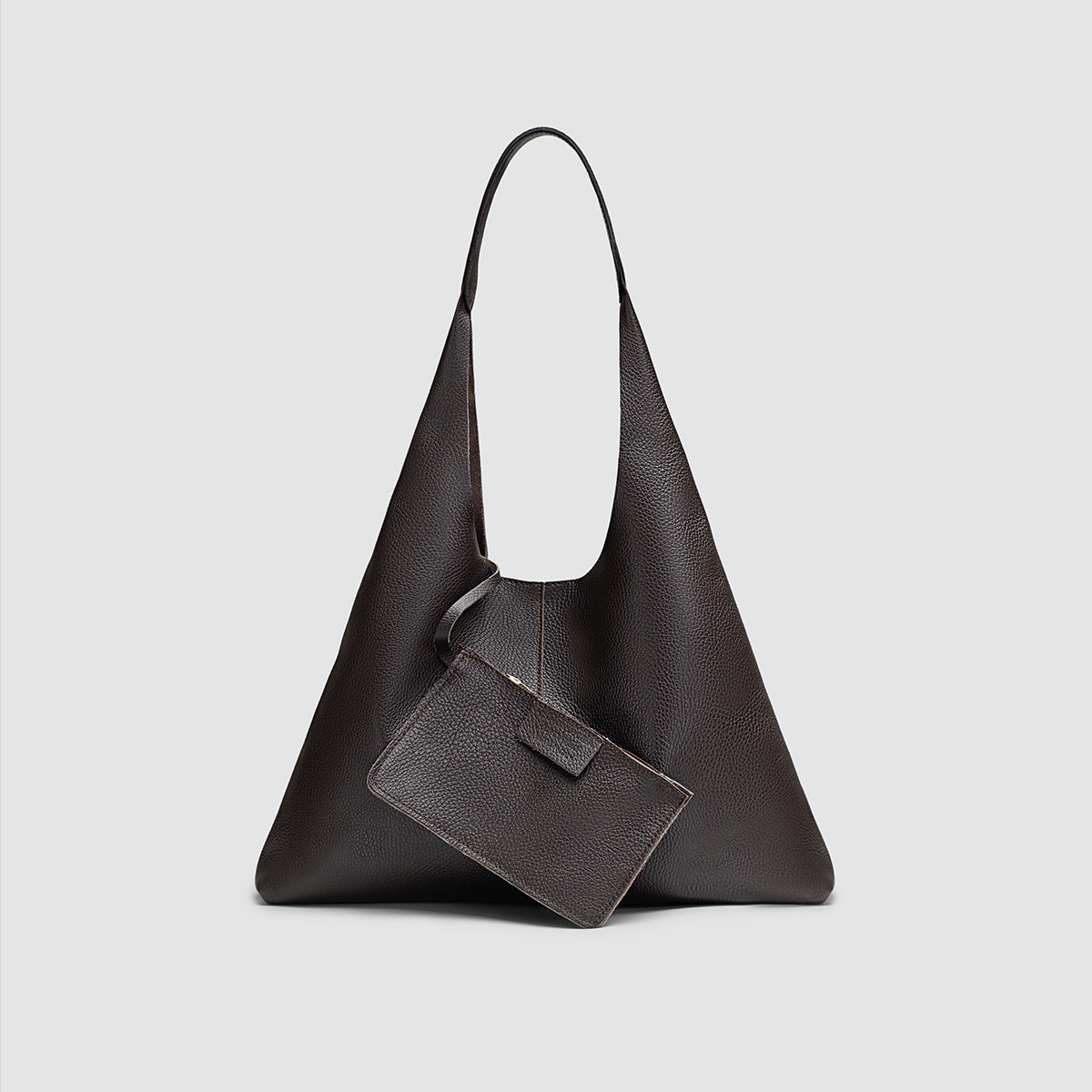 Borsa A Spalla in Pelle - Fluvia - Nero